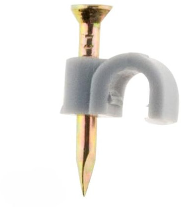 Lot de 20 crochets fixation Ø5mm - Gris - Zenitech