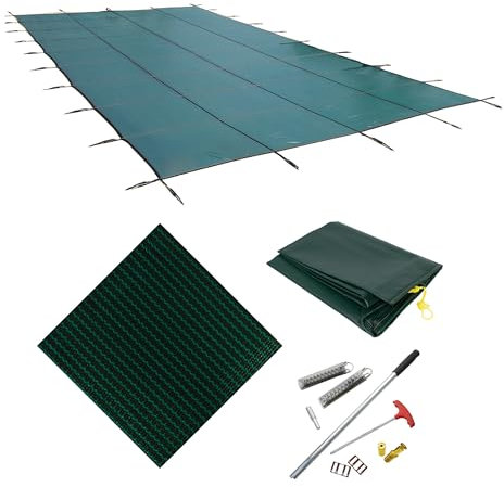 Blue Wave 18-ft x 36-ft Rectangular In Ground Pool Safety Cover - Green