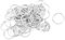 sourcing map 30 mm zu Dia Metall Spring O-Ring lose Leaf Ring 50 PCS de