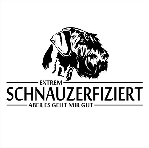 siviwonder Auto Aufkleber Riesenschnauzer SCHNAUZERFIZIERT Hund INFIZIERT Hundeaufkleber 30cm Black