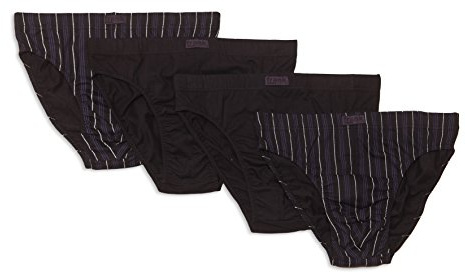 Frank Fields Herren Slips aus Baumwolljersey 4er Pack von Größe 5(M) bis 14(6XL), Farbe:schwarz, Größe:XXL