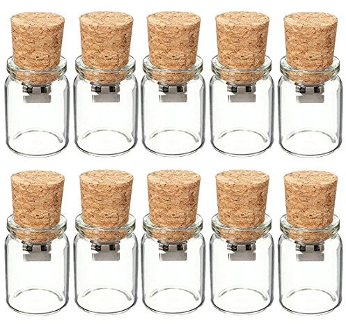 10 Pièces Clé USB 8 Go la Dérive Bouteille Transparent Cadeau sur le Mariage