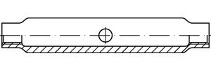 DIN 1478 Stahl SP galvanisch verzinkt Spannschlossmuttern aus Stahlrohr, geschlossene Form - Abmessung: SP M12 (1 Stück)