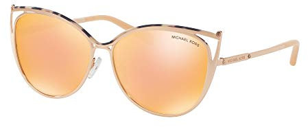 Michael Kors Damen Ina 11657J 56 Sonnenbrille, Gold (Pink Tortoise/Rose Gold/Tone/Liquidrosegold)
