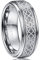 NUNCAD Wolfram Ring Herren/Damen 8mm Silber mit Keltischen Knoten Design, Unisex Ring matt gebürstet für Geschenk, Jahrestag und Partnerschaft, Größe 67.2 (21.4)