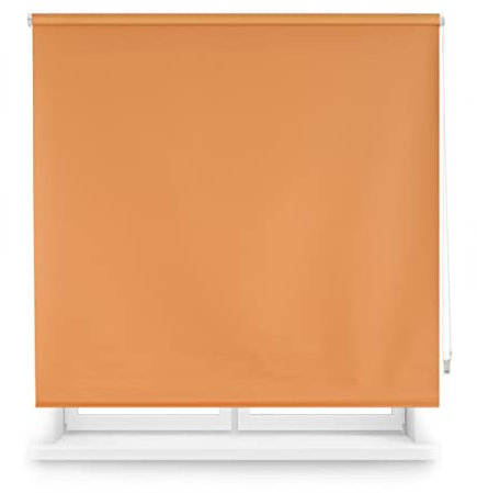 Blindecor Draco | Rollo verdunkelung - Orange, 140 x 230 cm (BxH) | Stoffgröße 137 x 225 cm. Thermorollo für fenster