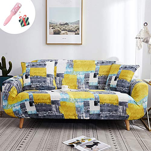Housses de Canapé Extensible 3 Places, Morbuy Imprimé Moderne Animal Revêtement de Canapé avec accoudoirs Sofa Elastique Couverture Protecteur Fauteuil (2 Places,La Peinture)
