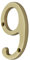 QCAA Traditional Heavy Forged Brass House Number, 6, 9, Polished Brass