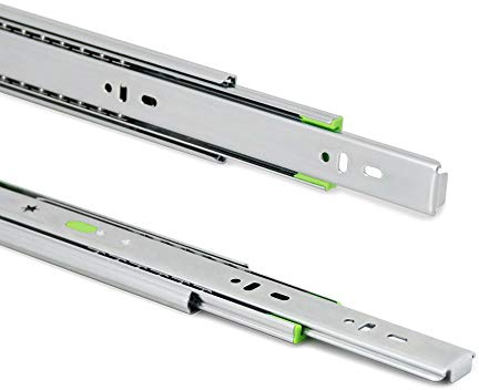 LANZZAS Schubladenschienen 1 Paar (2 Stück), 650 mm (eingeschoben), kugelgelagert, Tragkraft 40 kg, Vollauszüge mit Selbsteinzug