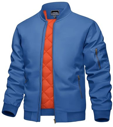KEFITEVD Militärjacken für Männer Leichte gesteppte Bomberjacke Winddichte Freizeitjacke Varsity Jacke Herren Sportbekleidung Mäntel