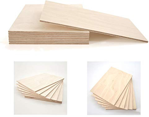 Stallmann Design Sperrholz-Platte 50x80 5mm Stärke Multiplex Zuschnitt Birke Qualität B/BB Holzplatte für Regalböden oder zum basteln Laubsäge-Holz Bastelholz