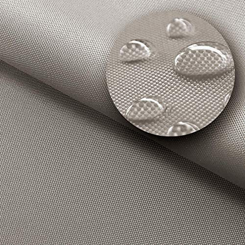 NOVELY® Oxford Sunset 420D - UV-Beständiger Polsterstoff - Wasserdichter Outdoor-Stoff - Polyester Möbelstoff - Pflegeleichte Meterware 1lfm | Farbe: 48 Schlammgrau