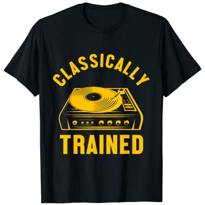 Klassisch Ausgebildet Vinyl Mischpult Schallplatte DJ Sound T-Shirt