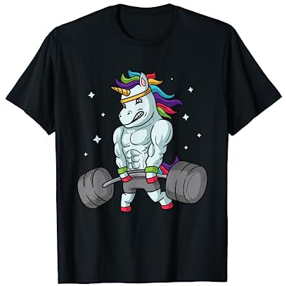 Unicorno per sollevamento pesi, divertente deadlift e palestra regalo Maglietta