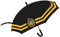 HARRY POTTER Schwarzer Regenschirm, schwarz, único, Regenschirm