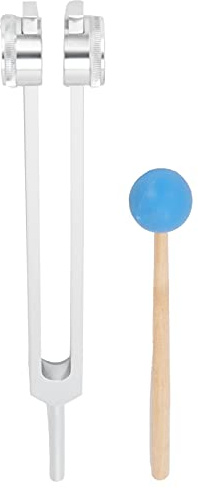 68.05Hz tuning fork with wooden hammer, stress-relieving sound healing tuning fork, perfect healing musical instrument provides clear sound68.05 tuning fork