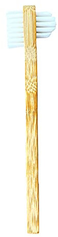 Instant Smile Dental Appliance Cleaning Brush, Bamboo Toothbrush with Firm Bristles for Stain Removing, Double-Sided Denture Brush for Small and Large Surfaces