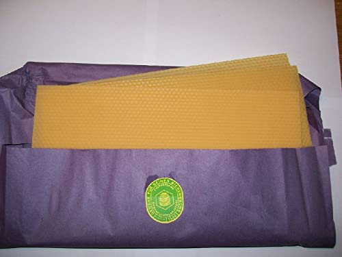 Generisch 1Kg Bienenwachsplatten DNM 1,5 anderthalb Deutsch Normalmaß ca. 35x31,5 cm Imker Imkerei Bienen Hochzarge Mittelwände