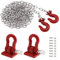 EMSea RC Tow Hooks Set RC U Shaped Tow Hook Trailer Chain Assembly Parts Metal RC Trailer Tow Chain Set Model Car Accessory for 1/10 Scale RC Car Climbing Crawler