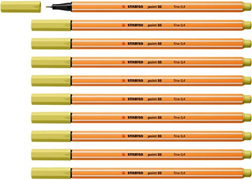 STABILO - Fineliner - point 88-10er Pack - senf