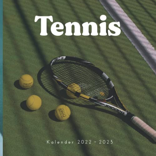 Tennis Kalender: kalender 2022 2023 - 8.5x8.5 inches - Geschenke für Familie und Freunde