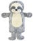 Home Flair Hot Water Bottle | Hot Water Bottle with Cover UK | 1ltr Small Hot Water Bottle | Novelty Super Soft & Fluffy Teddy Bear Animal Hot Water Bottle (Grey Sloth - 1Ltr)