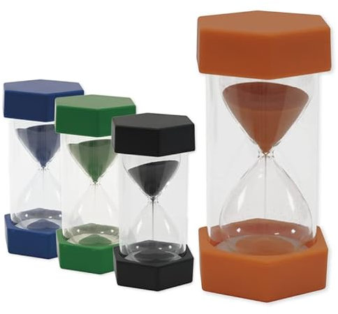 TimeTex Sanduhr XL - 10 Minuten - orange - 12 cm hoch - 6,5 cm ø - 61953