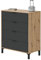 Habitdesign Kommode mit 4 Schubladen, Schlafzimmer Enzo 77,5 cm (B) x 94 cm (H) x 40 cm (T)