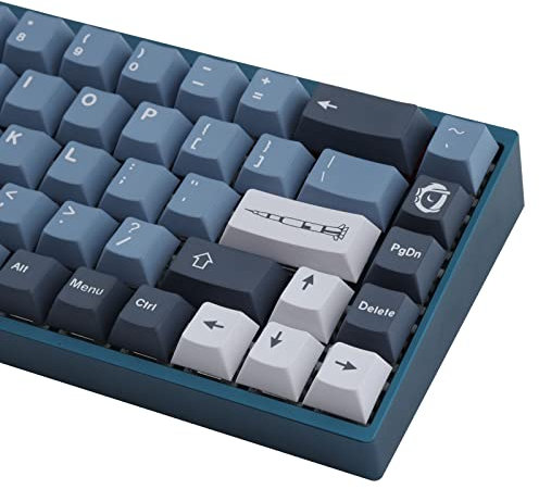 JakeTsai PBT Keycaps, Cherry Profile Tastenkappen 139 Tasten Apollo Dye Sublimation mit 7U Leertaste Tastenkappe Set für Cherry MX Switches ISO/ASIN Layout mechanische Tastaturen