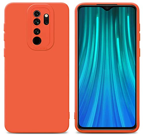 Cadorabo Hülle kompatibel mit Xiaomi RedMi NOTE 8 PRO Schutzhülle TPU Silikon Case Liquid Design mit Kameraschutz Slim Kratzfest Gummi mit Rundumschutz Case Hülle für Xiaomi RedMi NOTE 8 PRO in Orange