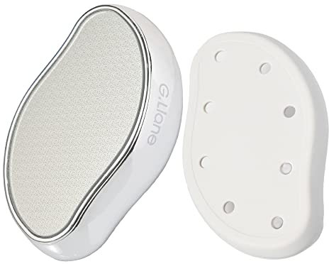 G.Liane Nano Glas Fußfeile Raspel - Kristallglas Hornhautentferner mit Schutzdeckel Trocken&Nass Perfekte Schmerzlose Fußpflege Hornhauthobel für Harte Tote Haut Schwielen Rissigen Fuß(Silver)