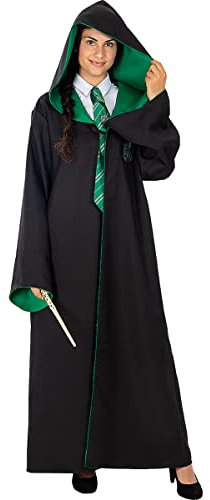 Funidelia | Cape Réplique Harry Serpentard pour femme et homme Poudlard, Magiciens, Hogwarts - Déguisement pour Adultes et accessoires pour Halloween, carnaval et fêtes - Taille L - Noir