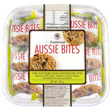 Aussie Bites Individually Wrapped Muffin Snacks Universal Bakery Traditional Oat Cakes for Women Men | Christmas Gifts | Stocking Fillers | Great for Sharing | Perfect for Snacking | 780g