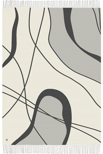 FRAAS Cashmink Kuschel-Decke - Tagesdecke - Überwurf - Wohndecke mit Marmor Design - Sustainability Edition - Flauschige Decke Größe 130 x 200 cm Naturweiß
