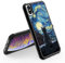Black Cute Cat iPhone X/XS Case - Van Gogh 6.5 Inch Cute Cat iPhone Case, Non-Slip Pattern Design and Shock Absorption, Soft Silica Gel Frame Support Black Phone Case for Teen Girls and Sisters