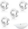 4 Pcs Anelli di Troppo Pieno, Anelli Tappi Troppopieno per Lavello, Lavello Anello Troppopieno Roppopieno Rotondo Coperchio, Foro Del Lavandino Decorativo Bagno Cucina Copertura