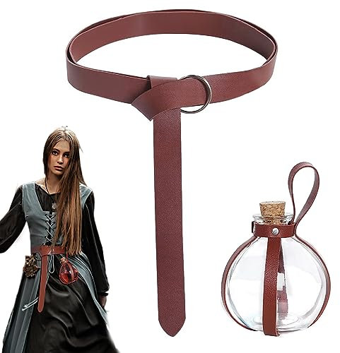 GAROMIA Mittelalter Gürtel Hexen Zubehör Nekromanten Anzug Mittelalter Kleidung Mittelalter GüRtel Mittelalter Kleidung GüRtelschlaufe GüRtelschlaufe für Cosplay Zauberer Hexe Kostüm Zubehör Cosplay