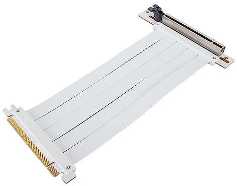 Bewinner PCIE 4.0 X16 Riser Kabel, Flexible Hochgeschwindigkeits Extenderkarte, 90 Grad GPU Verlängerungskabel für RTX 4090, Kompatibel mit RTX 40 Serie, RX 7000 Serie und Mehr (Weiss)