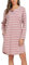 Lovasy Chemise de Nuit Femme Rayé Manches Longues Pyjama en Coton Chemise de Nuit Boutonnée Devant Nuisette Femme Longue A Rose M