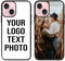 EKAM Personalised Phone Case For iPhone 15, Personalised Image/Picture/Photo Custom Design PC + Soft TPU Rubber Phone Case for iPhone 15-6.1 Inch Black