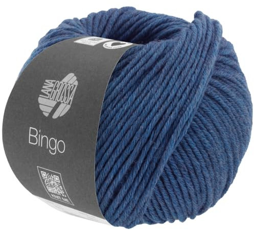 LANA GROSSA Bingo Melange | Extrafeine Merinowolle waschmaschinenfest und filzfrei | Handstrickgarn aus 100% Schurwolle (Merino extrafein) | 50g Wolle zum Stricken & Häkeln | 80m Garn FB 1030