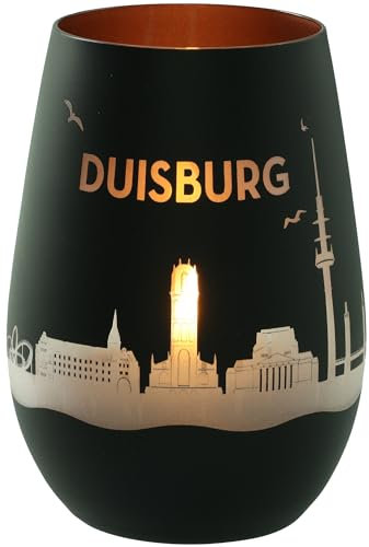 Goodtimes Windlicht Duisburg Skyline (Schwarz & Bronze)