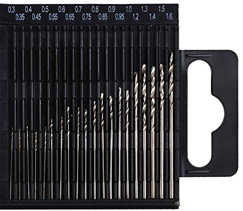 20 Piezas Mini Hss Taladro Helicoidal, Juego De Microbrocas, Brocas Pequeñas, Tornillo De Banco, Taladro Manual, Juego Pequeño De Acero De Alta Velocidad Para Perforación De Madera En Estuche
