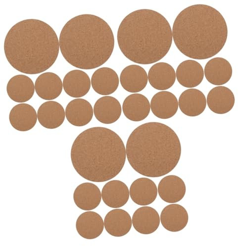 MAGICLULU 3sets Kork Matten Runde Untersetzer Isolierung Matten Selbst-Adhesive Nicht-12 Stücke * 3