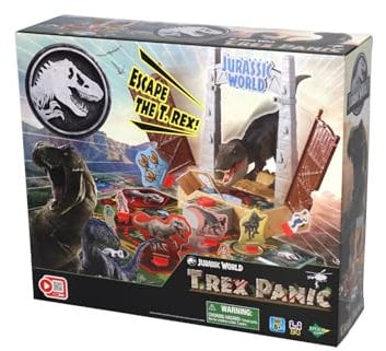 EPOCH Games, Jurassic World - T-Rex Panic, 7514, Dinosaurier Spielzeug, Brettspiel für Kinder ab 6 Jahren