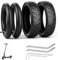 OUXI 4pcs E-Scooter-Reifen 8 1/2 Reifen mit Reifen und Schlauchpaket E-Scooter Ersatzschlauch+Reifen 8,5 Zoll kompatibel mit Xiaomi M365/M365Pro2 Elektroroller-schwarze Ersatzräder(gebogene Luftdüse)