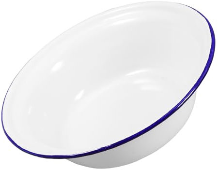 Zerodeko 22cm Emaille Schüssel Vintage Emaille Becken Schmalz Öl Schüssel Salat Mischen Becken