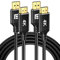 4K Displayport auf HDMI 2Pack,Uni-Direction,4k@30Hz,2k@60Hz,1080p Full HD,1M DP(fuelle) zu HDMI(Display) Kabel,Gegeflochtenes Kabel,Vergoldete Stecker,DisplayPort zu HDMI für Dell, Monitor, Projector