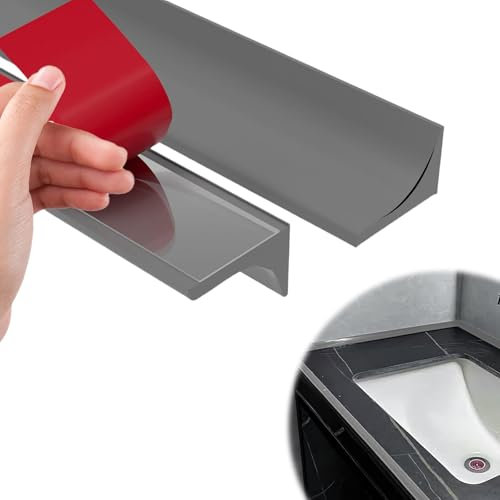 GUOYOU Barrière de Douche Pliable Seuil de Douche Barrage D'Eau Joint Douche Joint Porte Douche Joint Salle de Bain Seuil de Porte Joint Paroi De Douche L Type 1 M pour Baignoire Coins Évier Cuisine