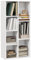 HOMCOM Bücherregal Regalwürfel mit 7 Fächern für Wohnzimmer, Schlafzimmer, Büro - 50l x 24T x 106H cm, weiß